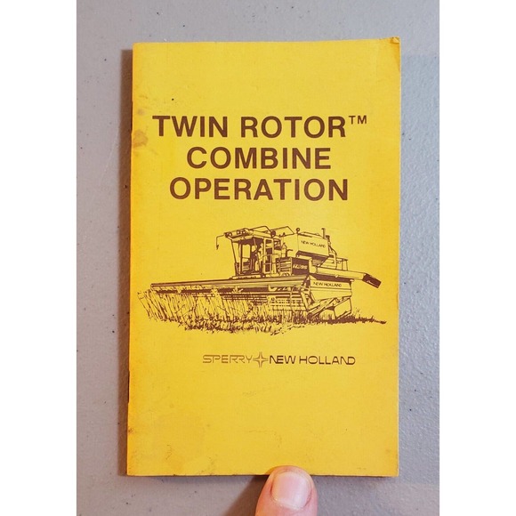 1983 Sperry New Holland TWIN ROTOR combine operation manual - Picture 1 of 5